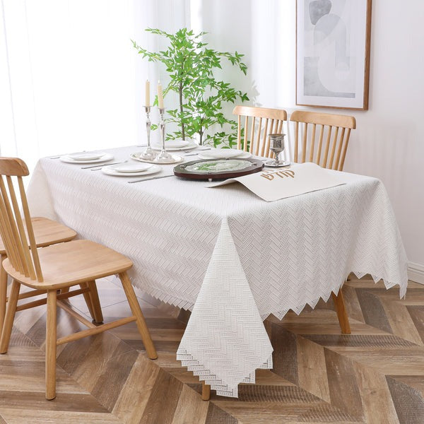 TC1728L Tablecloth Chevron Lace Lined