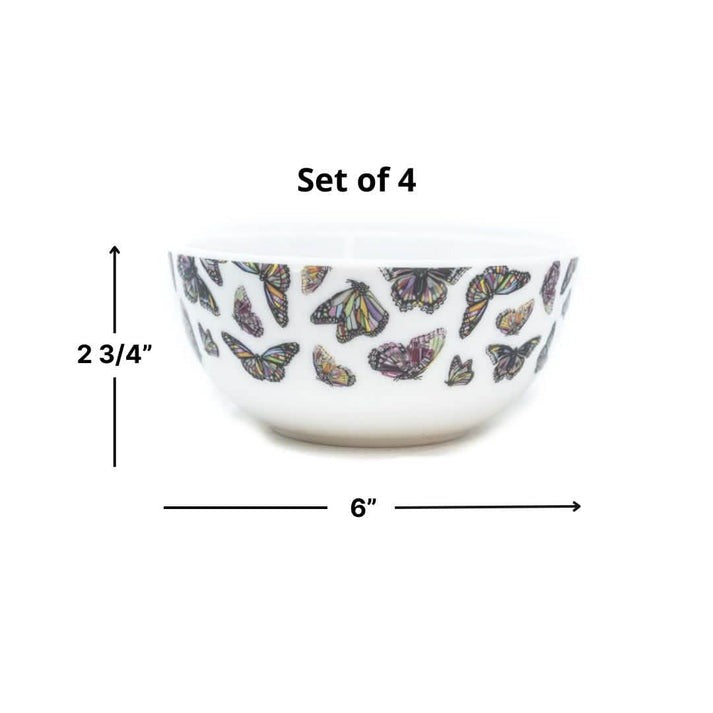 Butterfly 6" Bowl set of 4