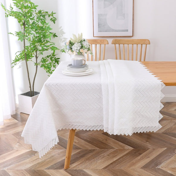 TC1728L Tablecloth Chevron Lace Lined