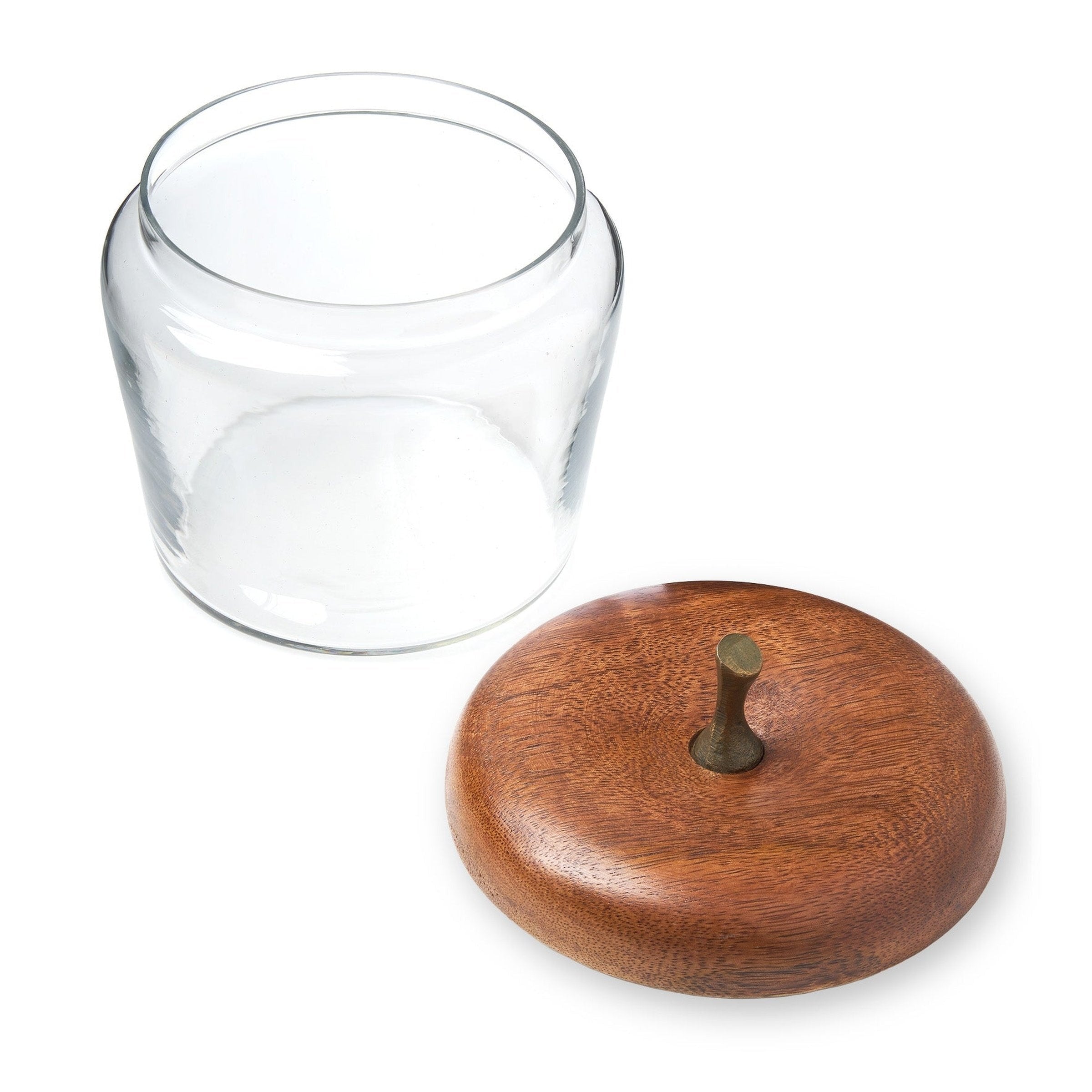 Wood & Glass Honey Jar