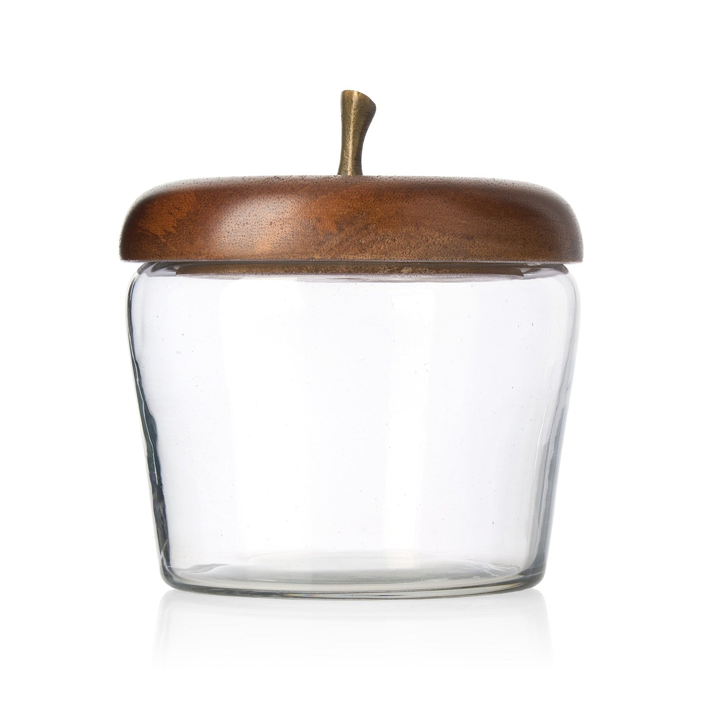 Wood & Glass Honey Jar