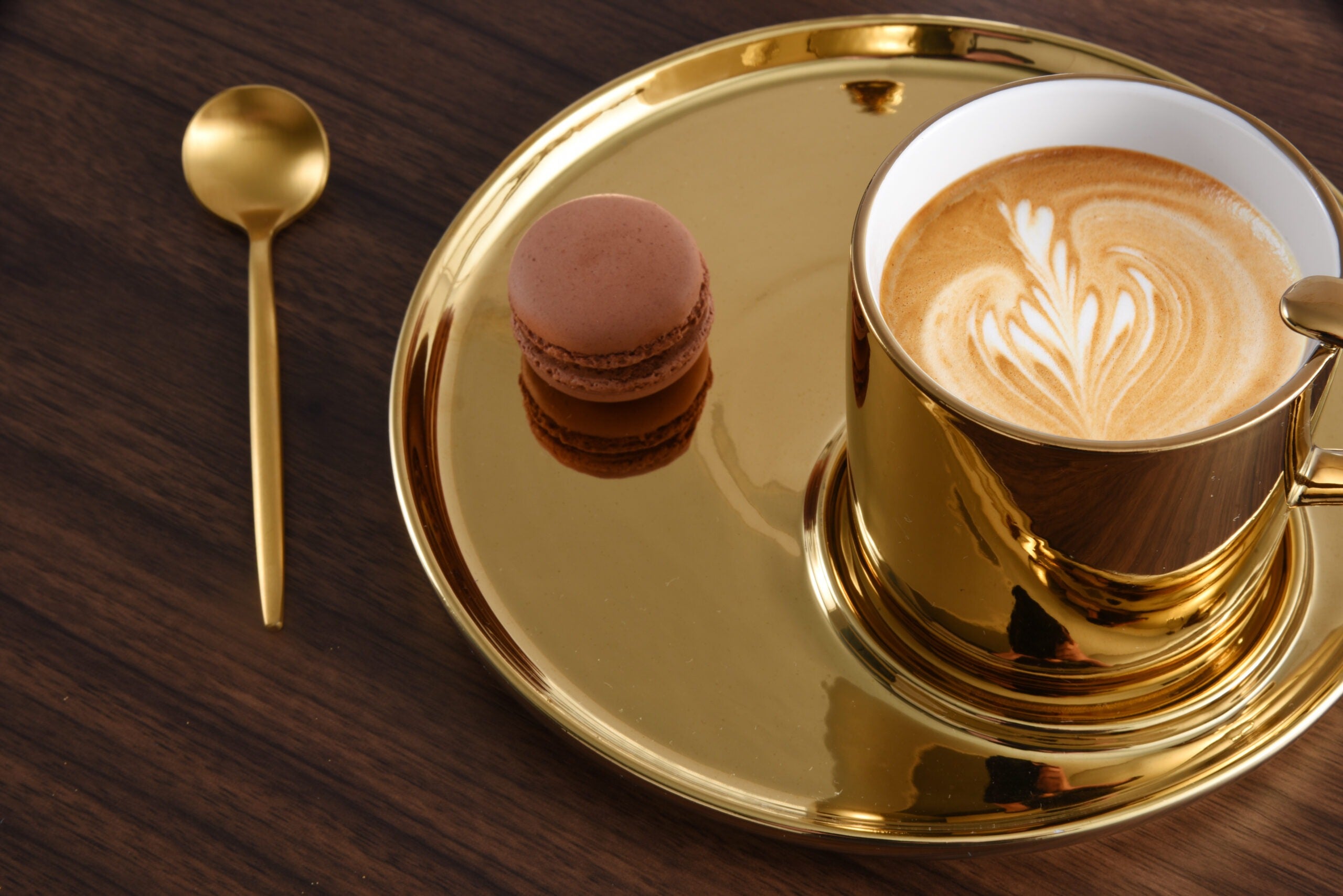 Gold Cappuccino Cup & Plate