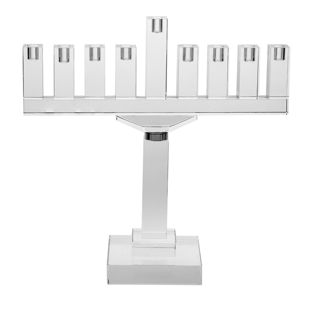 13" Crystal Clear Menorah