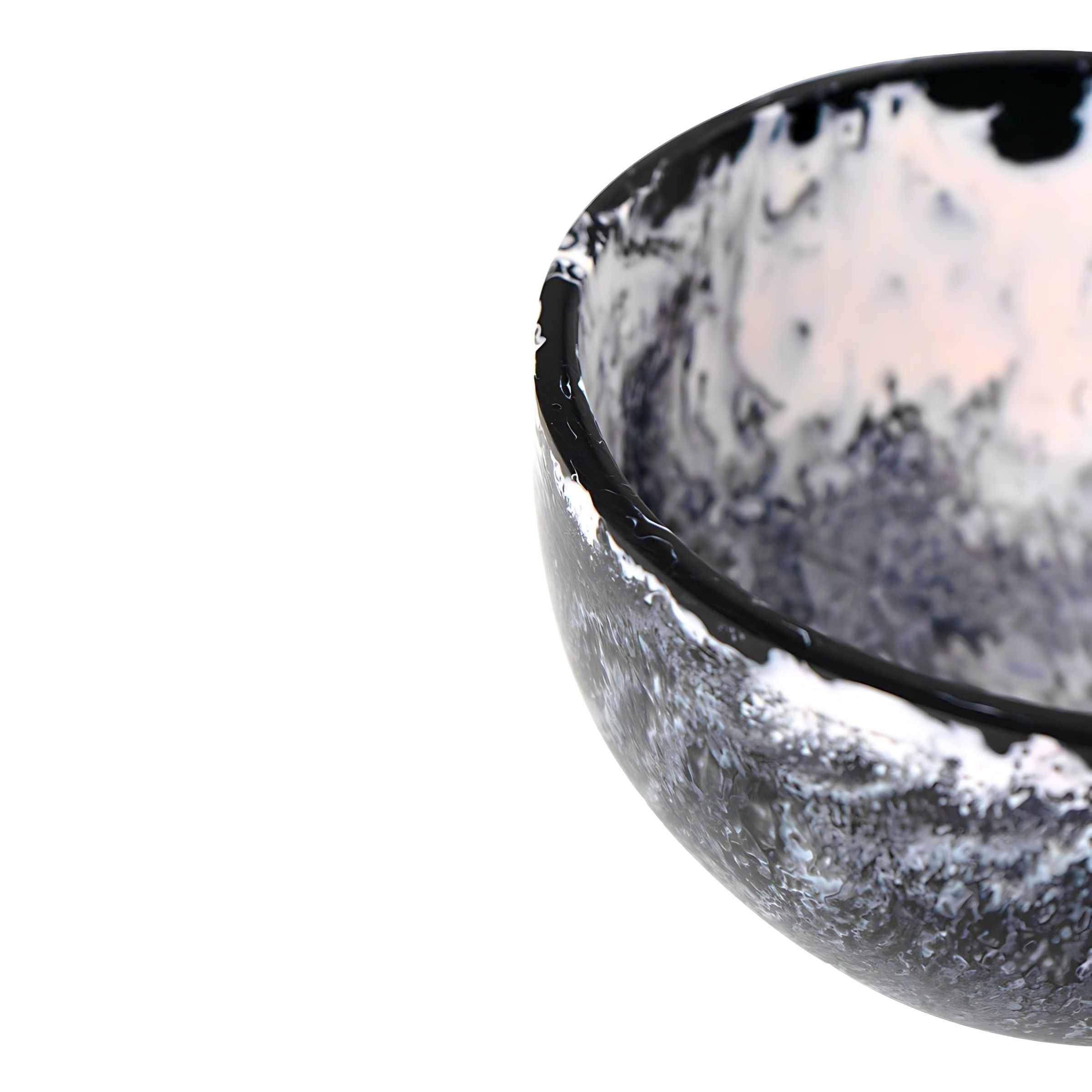 Lucente Black & White Resin Salad Bowl