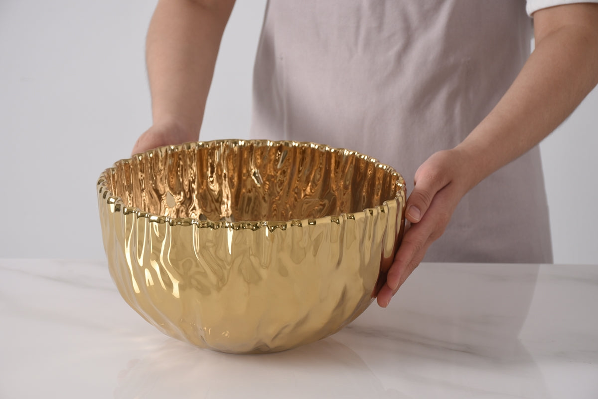 Mascali D'oro Gold Large Bowl