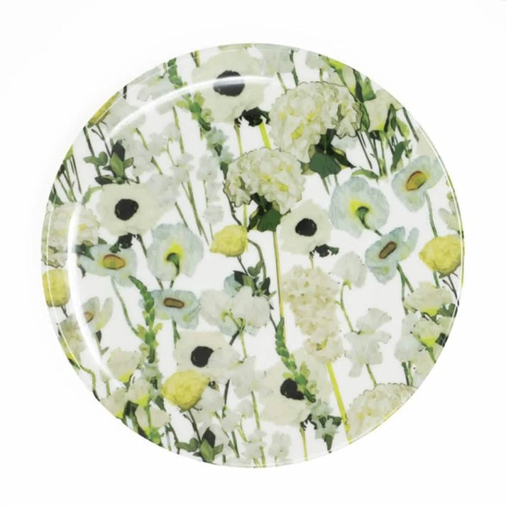 Cream Floral Garden 11" Dinner Plate Set of 4