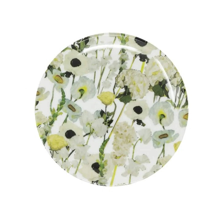 Cream Floral Garden 9" Salad Plate Set of 4