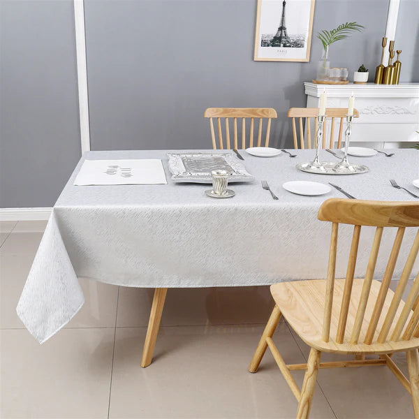 TC1337 Jacquard Avalon Silver Tablecloth