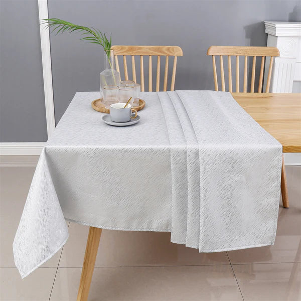 TC1337 Jacquard Avalon Silver Tablecloth