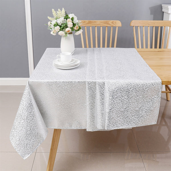 TC1341 Jacquard Silver Frost Tablecloth