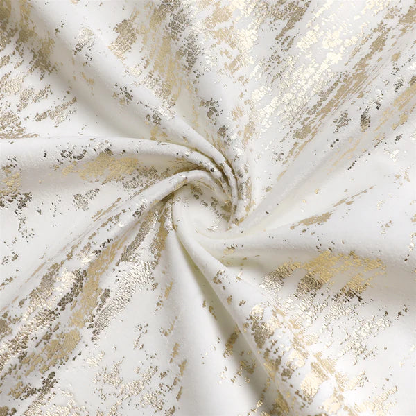 TC1402 Velvet White Gold Mosaic Print Tablecloth