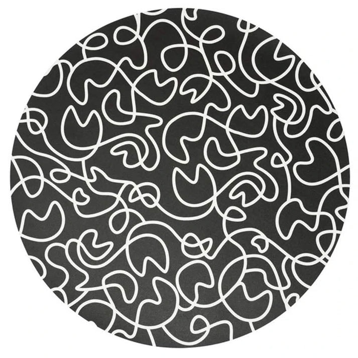 Black & White Squiggly 15" Placemat Set of Four